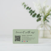 Instagram Facebook Connect with us laurel Green 名刺 (スタンド正面)