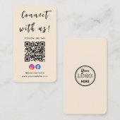 Instagram Facebook QrコードとBohoを接続 名刺 (正面/裏面)