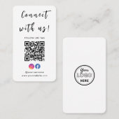 Instagram Facebook QrコードとUs Whiteを接続 名刺 (正面/裏面)