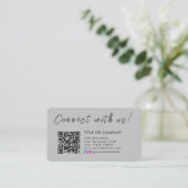 Instagram Facebook Qrコードに接続 名刺 (スタンド正面)