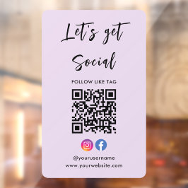 Instagram Facebook Qrコードパープルとの接続 ウィンドウサイン