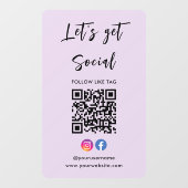 Instagram Facebook Qrコードパープルとの接続 ウィンドウサイン (シート)