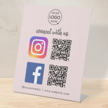 Instagram Facebook QRコードピンクと接続