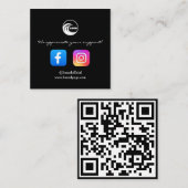 Instagram Facebook QRコード表示 ビジネスカード (正面/裏面)