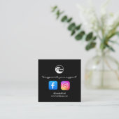 Instagram Facebook QRコード表示 ビジネスカード (スタンド正面)