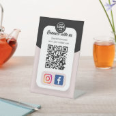 Instagram Facebook QRコード |ソーシャルメディア 台座サイン (インサイチュ)