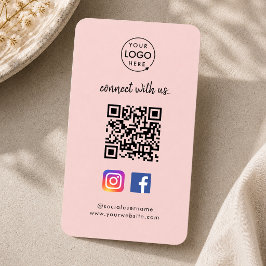 Instagram Facebook QRコード | SNS ピンク 名刺