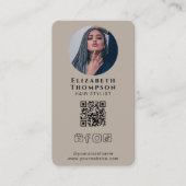 Instagram Facebook TikTokソーシャルメディアQRコード 名刺 (正面)