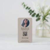 Instagram Facebook TikTokソーシャルメディアQRコード 名刺 (スタンド正面)