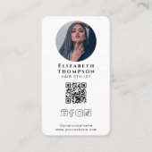 Instagram Facebook TikTokソーシャルメディアQRコード 名刺 (正面)