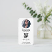 Instagram Facebook TikTokソーシャルメディアQRコード 名刺 (スタンド正面)