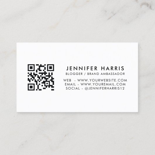 Instagram Facebook Twitter Qrコード 名刺 (裏面)