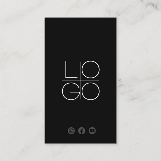 Instagram Facebook YouTubeソーシャルメディアQRコード 名刺 (裏面)