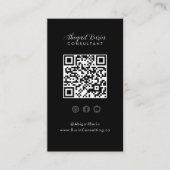 Instagram Facebook YouTubeソーシャルメディアQRコード 名刺 (正面)