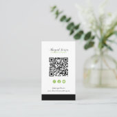 Instagram Facebook YouTubeソーシャルメディアQRコードBu 名刺 (スタンド正面)