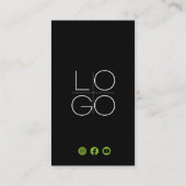 Instagram Facebook YouTubeソーシャルメディアQRコードBu 名刺 (裏面)