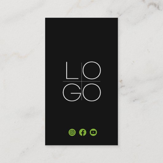 Instagram Facebook YouTubeソーシャルメディアQRコードBu 名刺 (裏面)