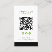 Instagram Facebook YouTubeソーシャルメディアQRコードBu 名刺 (正面)
