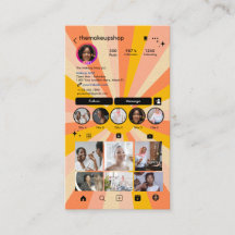 Instagram GroovyレトロBoho QRコードソーシャルメディア