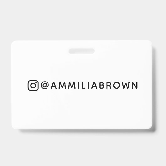 Instagram Handle | Custom Social Media Name Design バッジ (正面)
