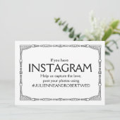 "Instagram Hashtag"アールデコスタイル結婚のサイン (スタンド正面)
