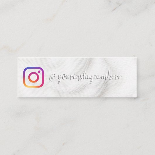 Instagram Influencerの編集可能な写真の追加 スキニー名刺 (正面)