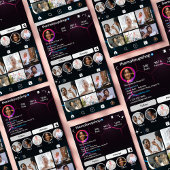 Instagram InfluencerブラックQRコードソーシャルメディア 名刺