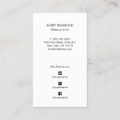 Instagram Influencerプロフィール写真ソーシャルメディア 名刺 (裏面)