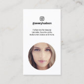 Instagram Influencerプロフィール写真ソーシャルメディア 名刺 (正面)