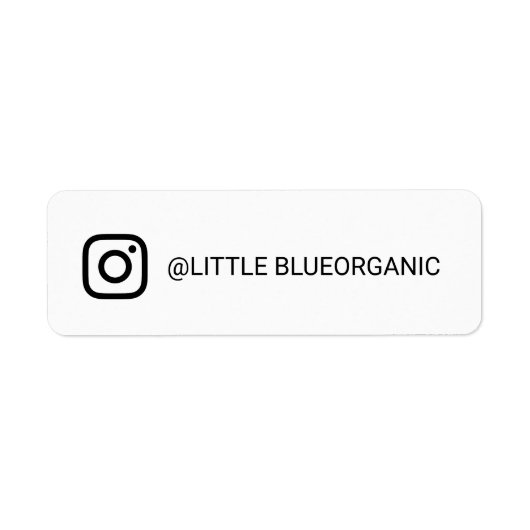 Instagram Label | Your Instagram Name Sticker ラベル (正面)