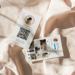 Instagram LighテーマQRコード10フォトグリッド 名刺