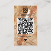 Instagram LUXURY 大理石QRコード 名刺 (裏面)