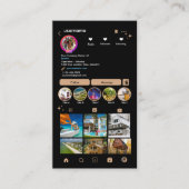 Instagram LUXURY 大理石QRコード 名刺 (正面)