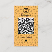 Instagram Nail Salon Peach | ソーシャルメディアQRコード 名刺 (裏面)