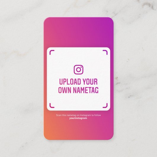 Instagram nametagフォトソーシャルモダンメディアトレンディー コーリングカード (正面)