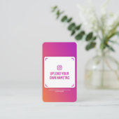 Instagram nametagフォトソーシャルモダンメディアトレンディー コーリングカード (スタンド正面)