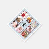 Instagram PHOTOナプキンズモノグラムエレガント スタンダードカクテルナプキン (角)