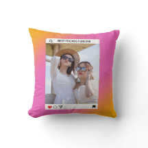 instagram photo友最高の達ピンク装飾用クッション