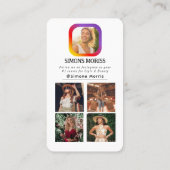 Instagram Photo Collageスクリプトモダンソーシャルメディア 名刺 (裏面)