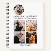 Instagram Photo Collageソーシャルメディアプロフィール ノートブック (正面)