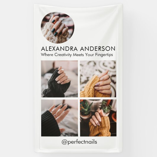 Instagram Photo Collageソーシャルメディアプロフィール 横断幕 (縦)