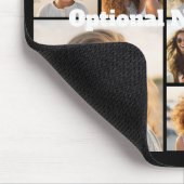 Instagram Photo Collage – 最大14枚の黒 マウスパッド (コーナー)