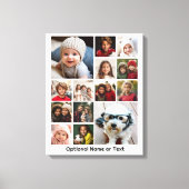 Instagram Photo Collage – 最大14枚ピンク キャンバスプリント (正面)