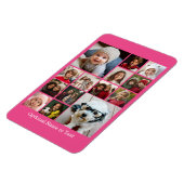 Instagram Photo Collage – 最大14枚ピンク マグネット (左側)