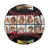 Instagram Photo Collage – 最大28枚の写真黒 野球ボール (裏面)