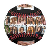 Instagram Photo Collage – 最大28枚の写真黒 野球ボール (正面)