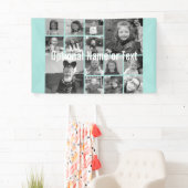 Instagram Photo Collage 14枚の写真が青に変わる 横断幕 (インサイチュ)