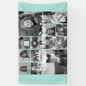 Instagram Photo Collage 14枚の写真が青に変わる 横断幕 (縦)