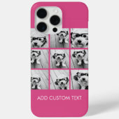 Instagram Photo Collage PINK 9枚の正方形の写真 Case-Mate iPhoneケース (裏面)