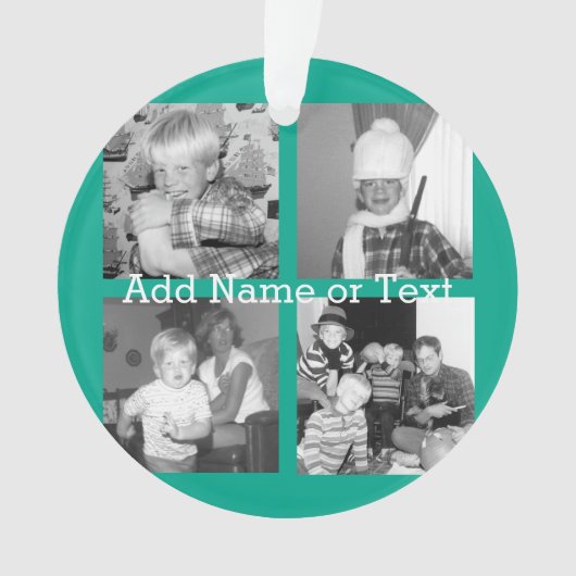 Instagram Photo Collage with 4写真-エメラルド オーナメント (正面)
